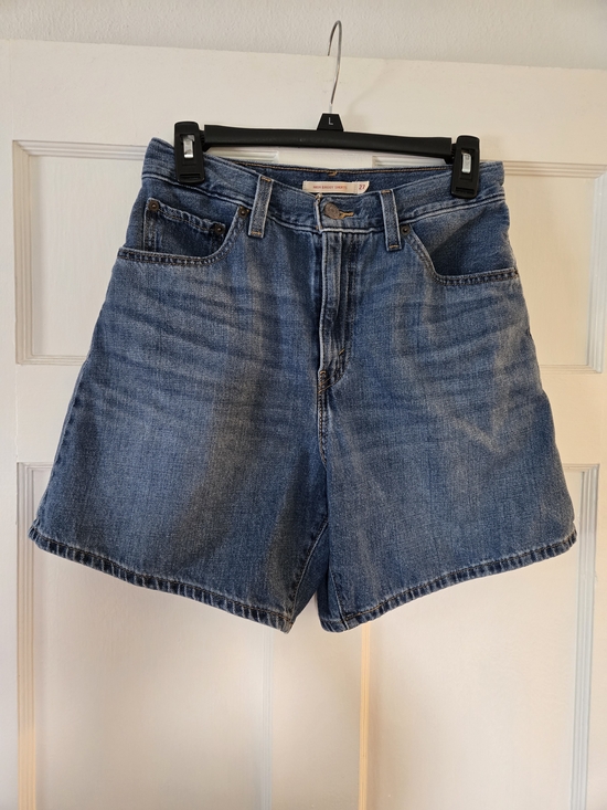 Levi's Pants - Levi's Women's High Baggy Denim Shorts - Blue Wash